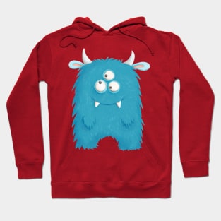 Blue Hairy Monster Hoodie